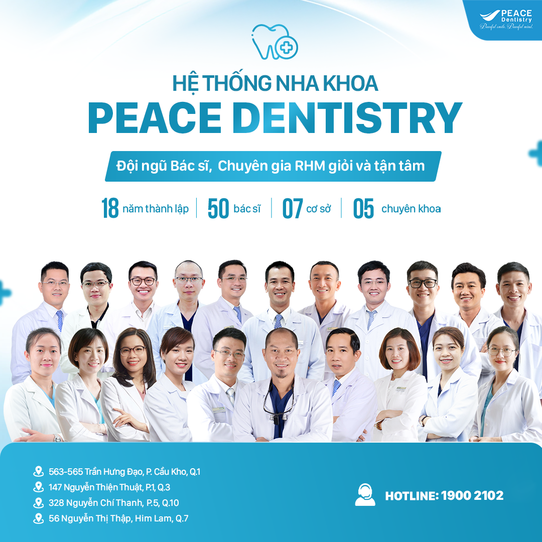 đội ngũ bác sĩ implant tại peace dentistry