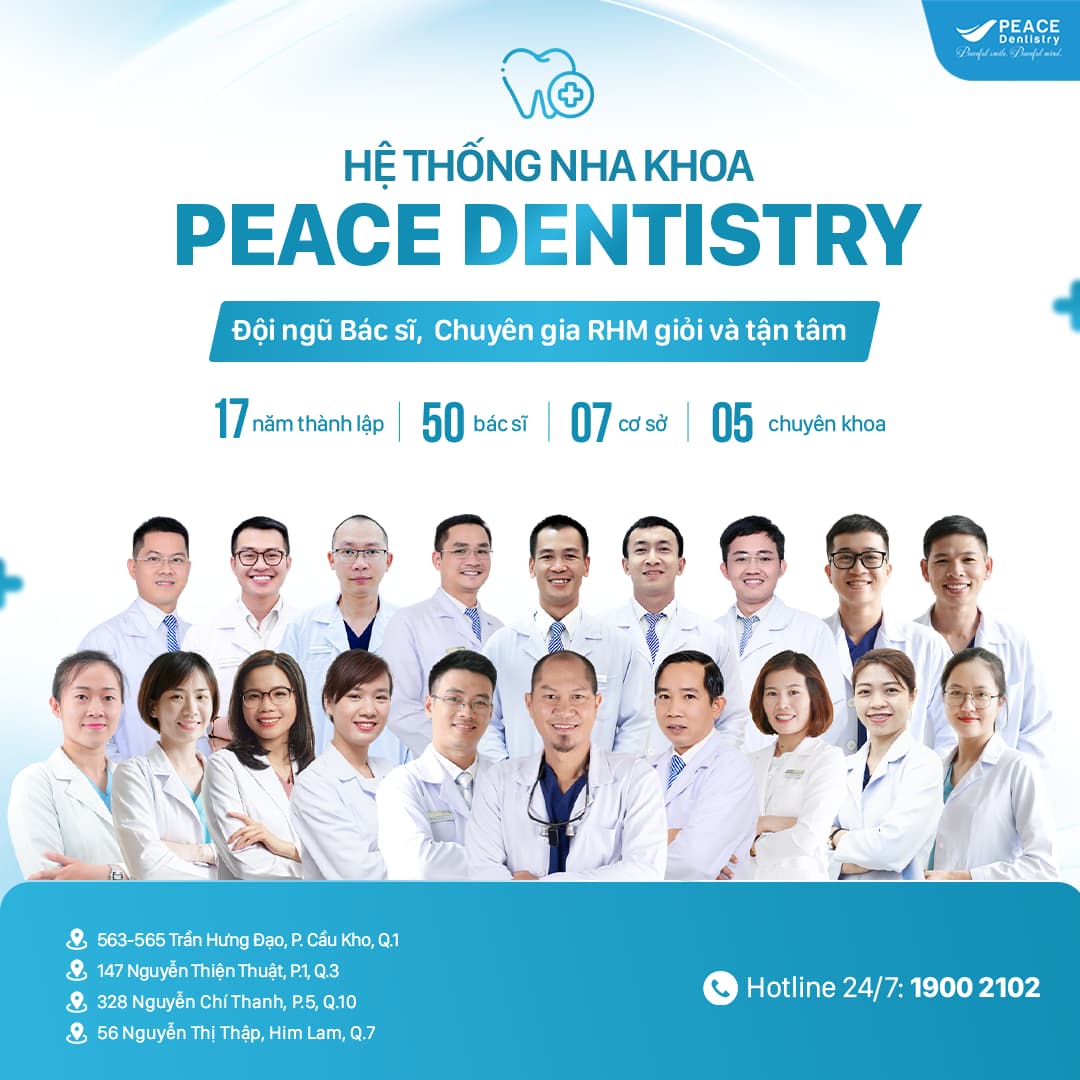 đội ngũ bác sĩ implant tại peace dentistry
