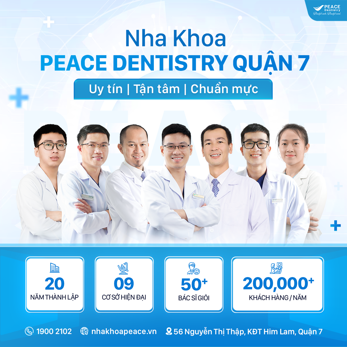 đội ngũ bác sĩ nha khoa peace dentistry quận 7