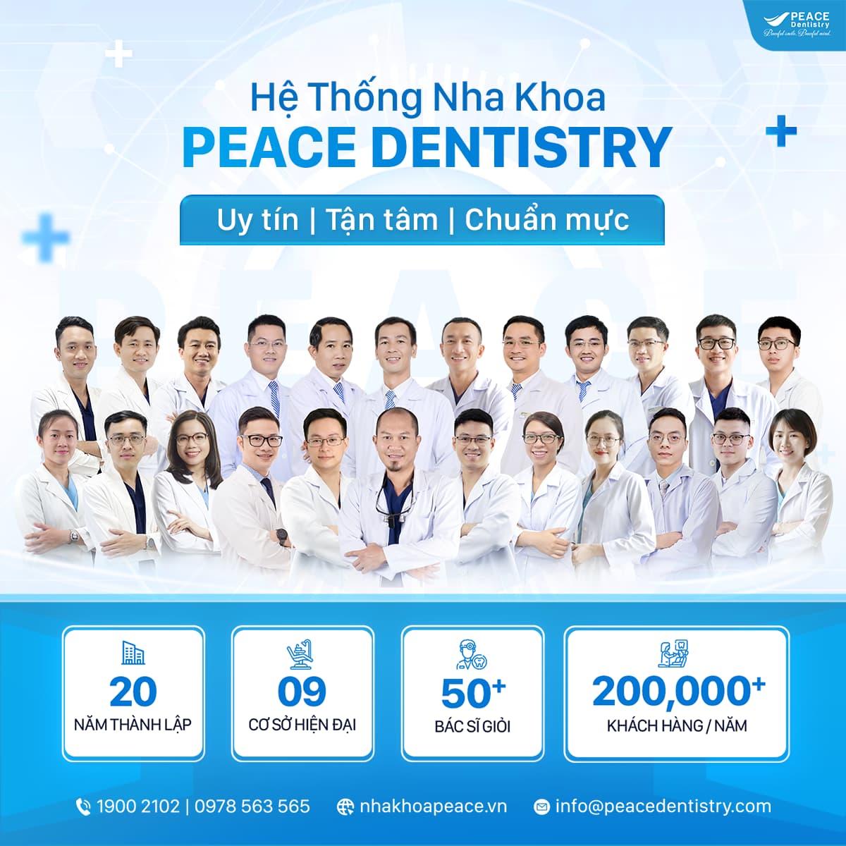 đội ngũ bác sĩ nha khoa peace dentistry