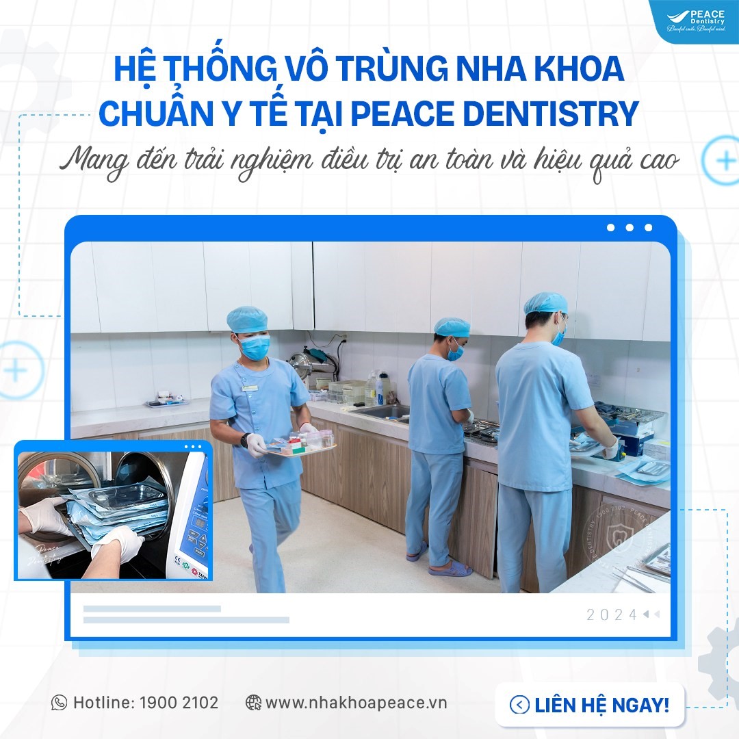 hệ thống vô trùng hiện đại tại peace dentistry